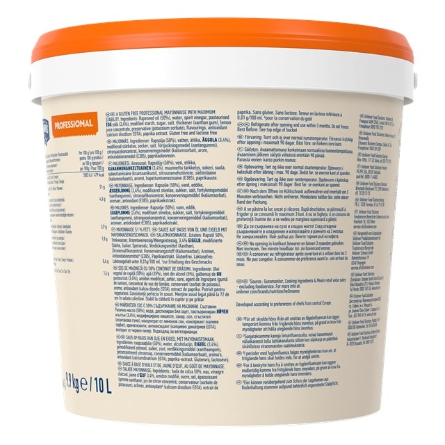 Hellmann’s Professional 10L bucket - Hellmann’s Professional delivers great performance in the toughest applications.