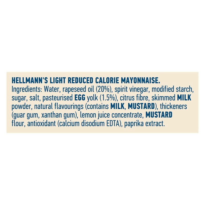 Hellmann’s Light 10L bucket - Hellmann’s Light offers great value for money with its creamy, smooth texture and balanced taste.