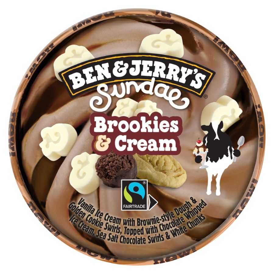 Ben & Jerry's Sundae Ice Cream Tub Brookies & Cream 427 ML - 