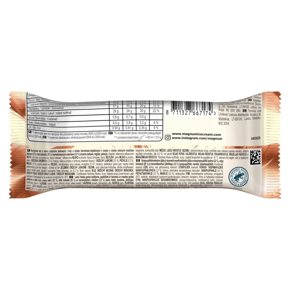 Magnum Utopia Ice Cream Sticks Double Hazelnut 3x 85 ml - 