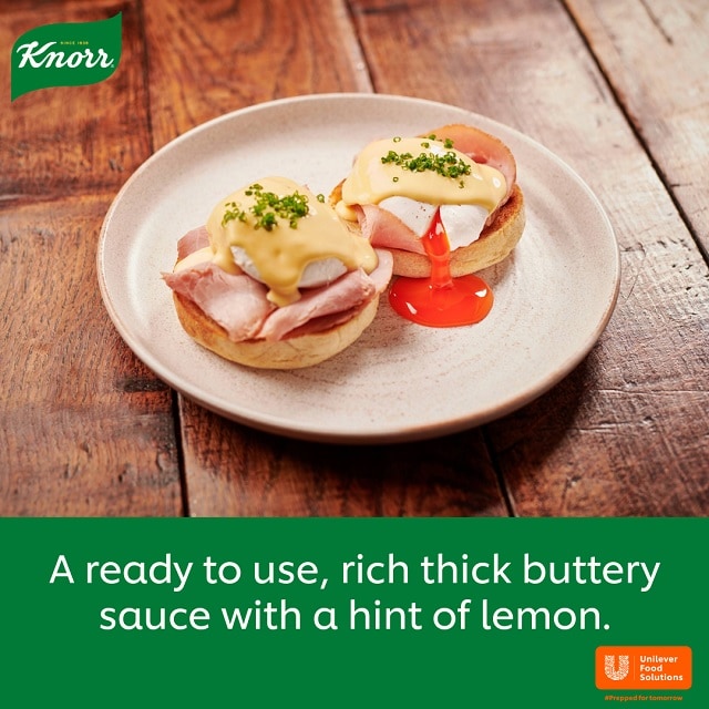 Knorr Professional Garde Dór Hollandaise sauce 1L - Knorr Professional ready to use sauces. Full of rich professional flavour with minimal mise en place, so you can handle the demands of a busy service as well as the expectations of your diners